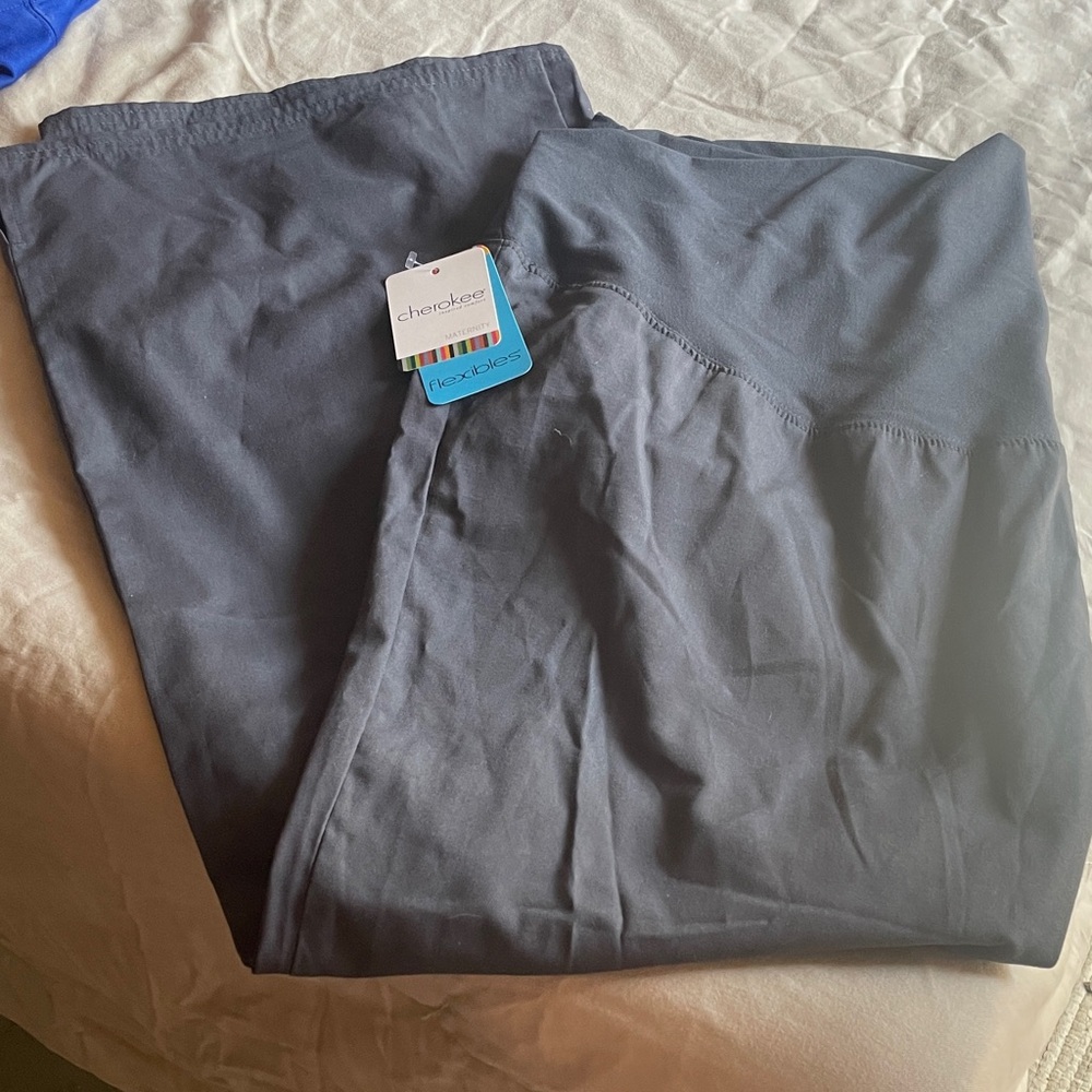 Cherokee Maternity Charcoal Scrub Pants